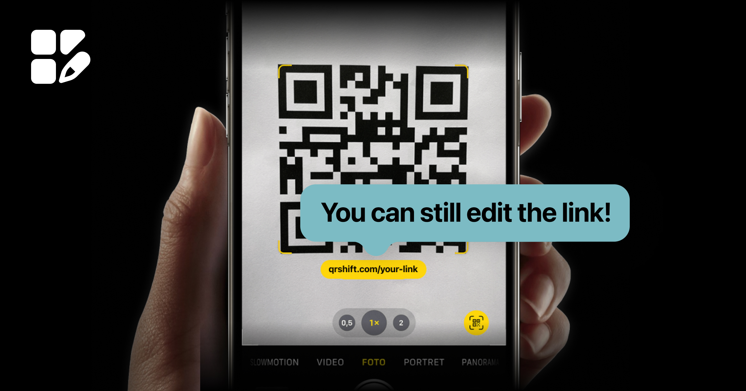 Change the URL in a QR code after printing using a dynamic QR code redirect